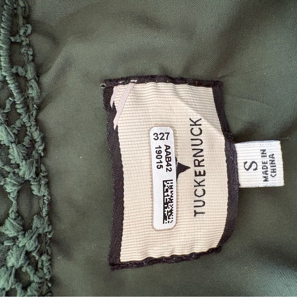 Tuckernuck Olive Green Eyelet Midi Dress - Picture 3 of 4